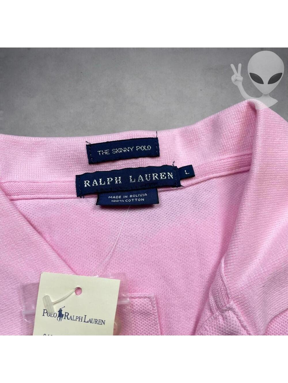 Polo Ralph Lauren Big Pony  Polo Shirt Women's Large Pink Slim Fit - Picture 4 of 7